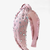 BARI LYNN JEWELED KNOT HEADBAND - LIGHT PINK