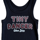 ROWDY SPROUT NOT-QUITE CROP TANK - ELTON JOHN TINY DANCER/ BLACK