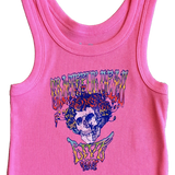 ROWDY SPROUT NOT-QUITE CROP TANK - GRATEFUL DEAD/ELECTRIC PINK