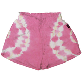 T2LOVE SPORT SMOCKING SHORT - PINK TIE DYE