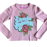 ROWDY SPROUT L/S RIB TEE - JANICE JOPLIN/BLUSH