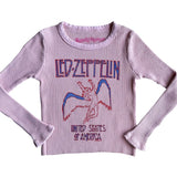 ROWDY SPROUT LED ZEPPELIN USA GIRLS L/S THERMAL - BLUSH