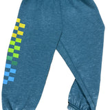 ROWDY SPROUT CHECK SWEATPANTS - NIRVANA GREEN