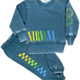 ROWDY SPROUT CHECK SWEATPANTS - NIRVANA GREEN