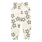 T2LOVE ATHLETIC ELSTIC WAIST/CUFF LOSE FIT PANT (STARS) - IVORY