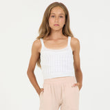 VINTAGE HAVANA KNIT TANK TOP - WHITE