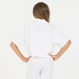 VINTAGE HAVANA FLOWY KNOTTED SHIRT - WHITE