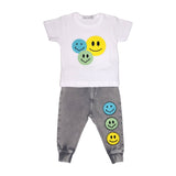 BABY STEPS 2PC TEE/PANT SET - SILLY SMILES