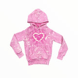 CALIFORNIAN VINTAGE PULLOVER HOODIE -  TIE DYE PINK HEART