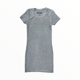 KATIE J LIVI T-SHIRT MINI DRESS - GRAY