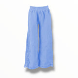 FLOWERS BY ZOE GAUZE WIDE LEG PANT - BLUE