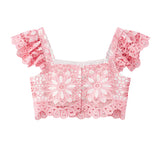 MARLO KIDS KIERA EMBROIDERED TOP AND SKIRT SET