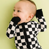 LITTLE ONE FOOTIE - BLACK CHECK