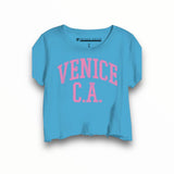 PRINCE PETER CROP T-SHIRT - TURQUOISE/ VENICE CA