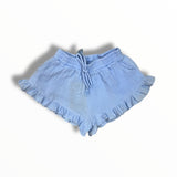 FLOWERS BY ZOE GAUZE RUFFLE SHORTS - BLUE