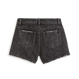 TRACTR GIRLS HIGH RISE DENIM SHORT - BLACK