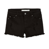 TRACTR GIRLS BASIC 5 POCKET DENIM SHORT - BLACK