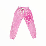 CALIFORNIAN VINTAGE SWEATS -  TIE DYE PINK HEART