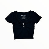 KATIE J KEELY TEE - BLACK