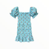 KATIE J TWEEN LAILA PRINT DRESS - TURQUOISE FLORAL