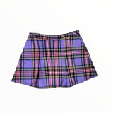 FLOWERS BY ZOE PLAID SKORT - PURPLE/PINK