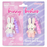 ISCREAM BUNNY BESTIES LIP GLOSS KEY CHAINS - SET OF 2