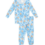 ESME GIRL L/S SLEEVE PAJAMA SET - HANUKKAH SWIRL