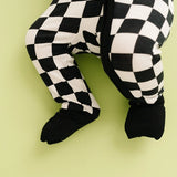 LITTLE ONE FOOTIE - BLACK CHECK