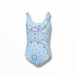 MC2 SAINT BARTH CARA ONE PIECE-  BABY BLUE BANDANA