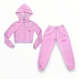 FIREHOUSE SWEATPANT - ICE PINK/CHERRY BOW