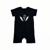 BABY STEPS SHORTALL - BLACK BOLTS