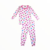 ESME GIRL L/S SLEEVE PAJAMA SET - SOUR GUMMY