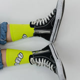 NUNUNU BUBBLY SOCKS - HOT LIME