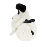 JELLYCAT BASHFUL BLANKIE - BLACK & CREAM PUPPY