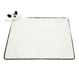 JELLYCAT BASHFUL BLANKIE - BLACK & CREAM PUPPY