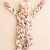 LITTLE ONE BABMBOO FOOTIE - ELEANOR FLORAL