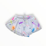 FLOWERS BY ZOE MESH SHORT - WHITE SPLATTER