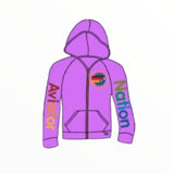 AVIATOR NATION KID'S LOGO HOODIE - NEON PURPLE