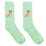 LIVING ROYAL CREW SOCKS - DOG WITH A BONE