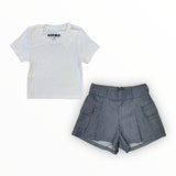 IF SO CARGO SHORT - BLUE STRIPE