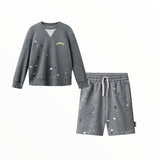 NUNUNU MONO SPLASH SWEATSHORT - HEATHER GRAY