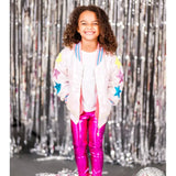 THREE WILDFLOWER DESIGNGS BORN TO BE A STAR SEQUIN BOMBER