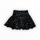 DORI CREATIONS SKORT - BLACK W/ GOLD STARS