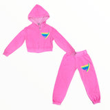 FIREHOUSE ZIP HOODIE - NEON PINK/HEART