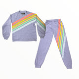 KATIE J FLYNN SWEATPANT - LILAC RAINBOW