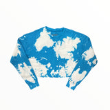 KATIE J COOPER WAFFLE L/S - POOL BLUE BLEACH