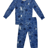 ESME BOYS LONG SLEEVE CREW PAJAMA - TOUCHDOWN