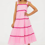 BEACH RIOT CHARLOTTLE DRESS - SWEET BERRY WAVE PINK