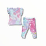 FLOWERS BY ZOE BABY T-SHIRT AND LEGGING SET - TIE DYE