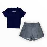 IF SO CARGO SHORT - BLUE STRIPE